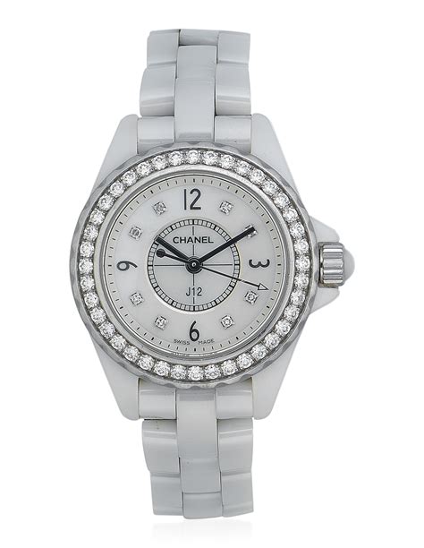 chanel ceramic diamond watch